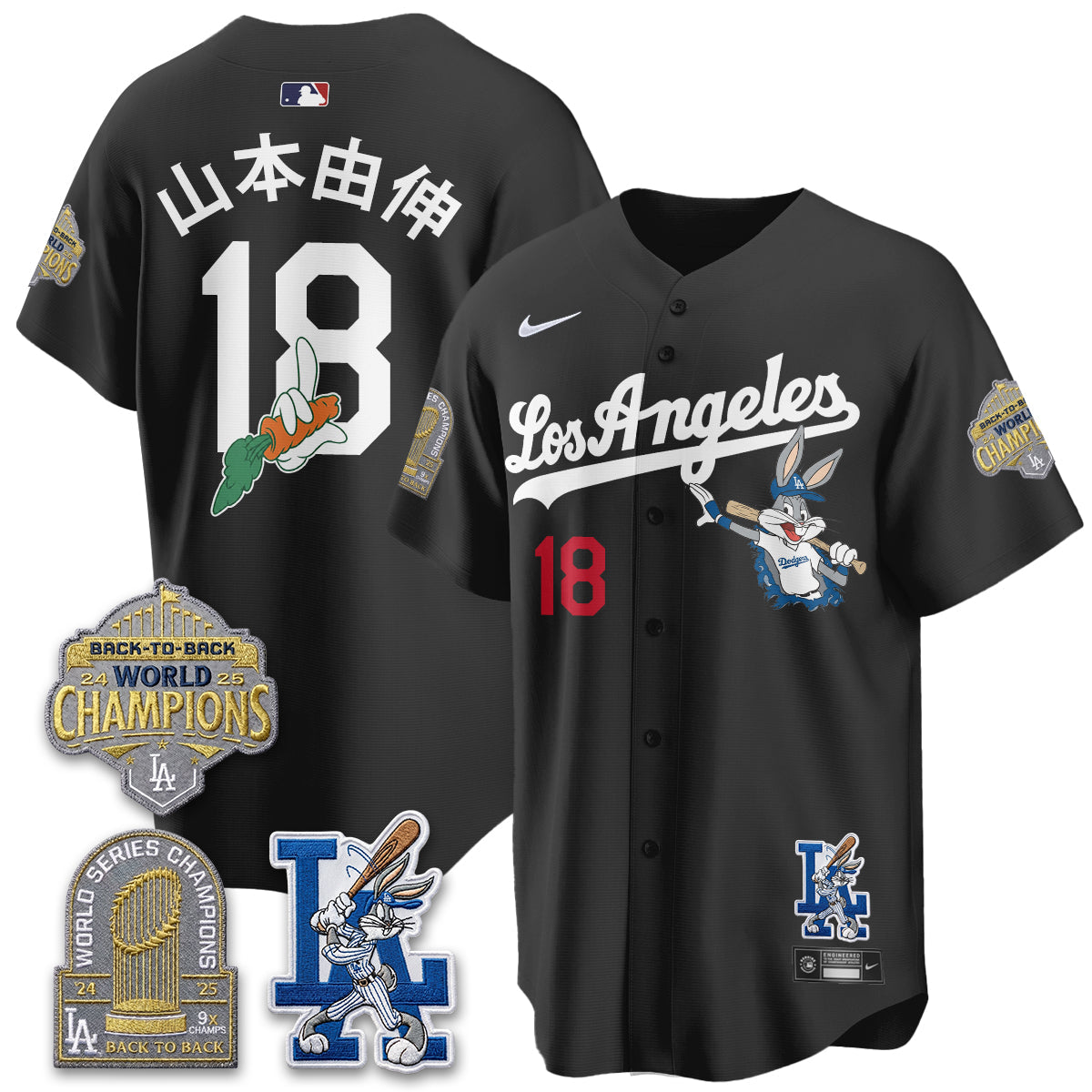 LAD Bunny Vapor Limited Jersey - All Stitched by Los Angeles Dodgers