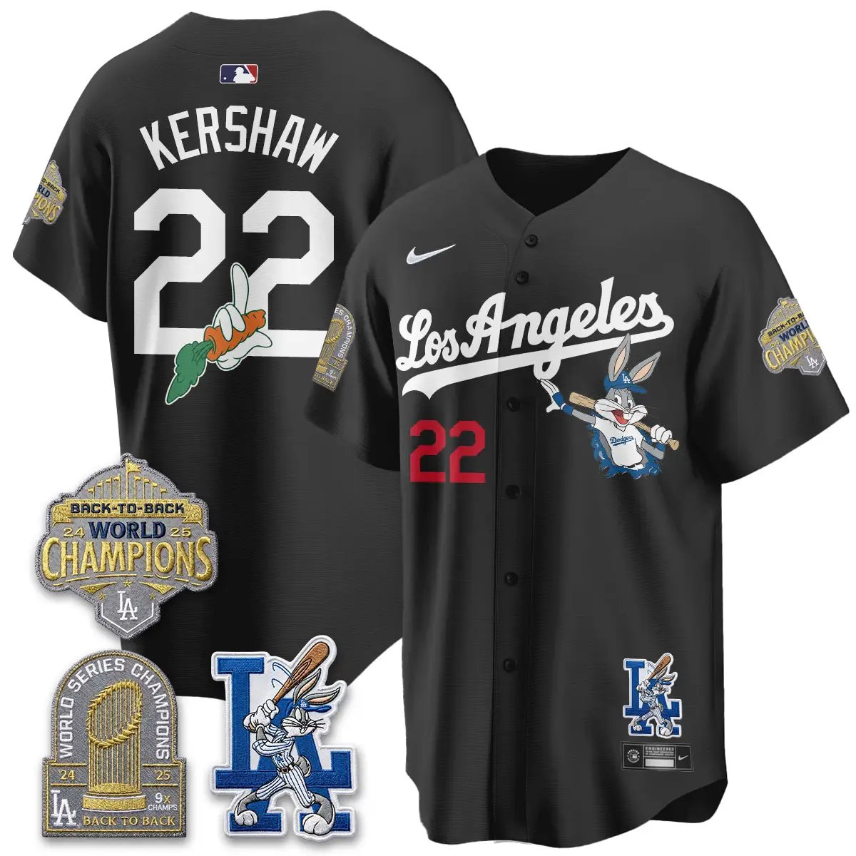 LAD Bunny Vapor Limited Jersey - All Stitched by Los Angeles Dodgers