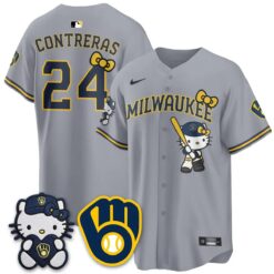 Milwaukee Brewers Meow KT Night Vapor Limited Jersey - All Stitched by Milwaukee Brewers