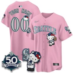 SEA x Meow KT Night Limited Custom Jersey - All Stitched V2 by Seattle Mariners