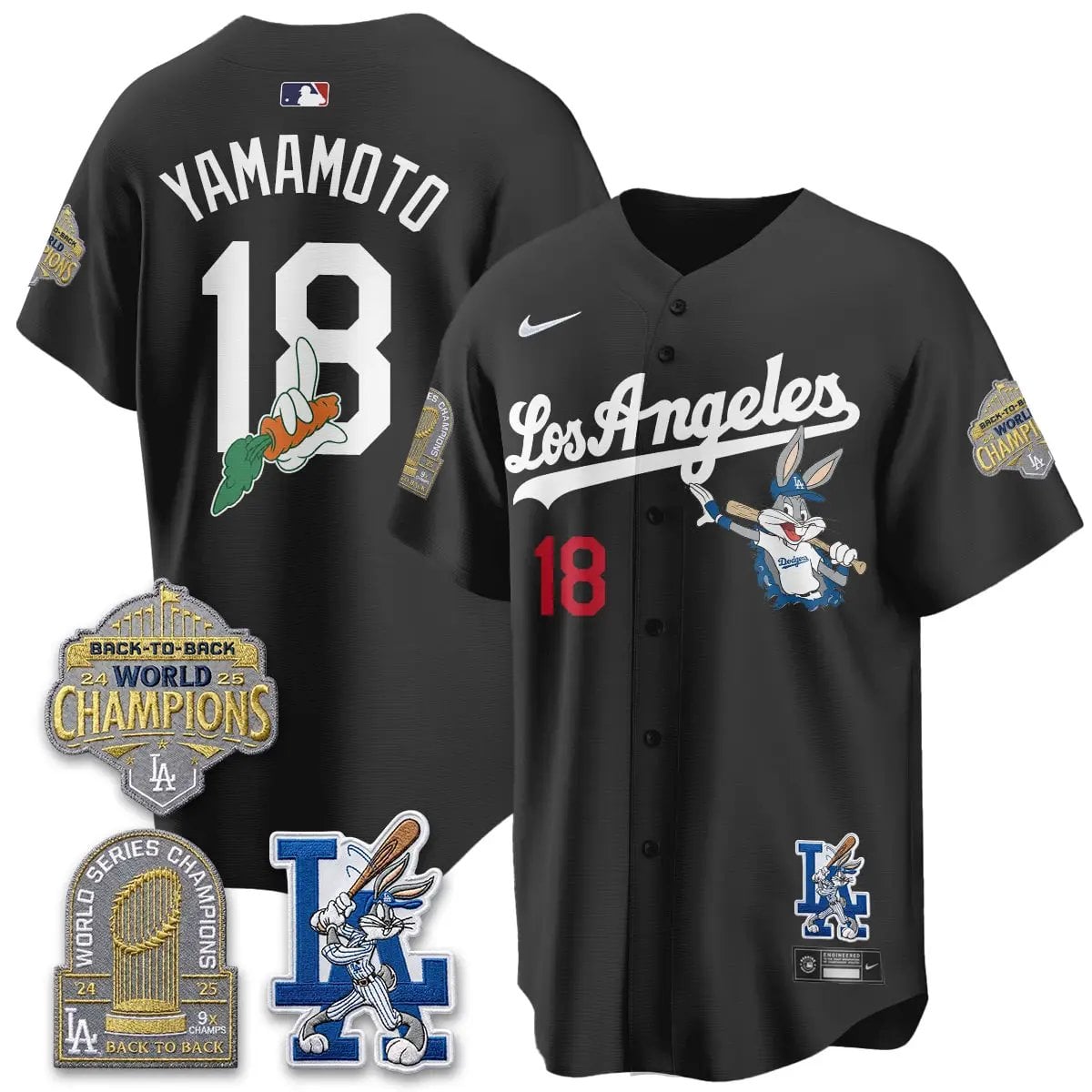 LAD Bunny Vapor Limited Jersey - All Stitched by Los Angeles Dodgers