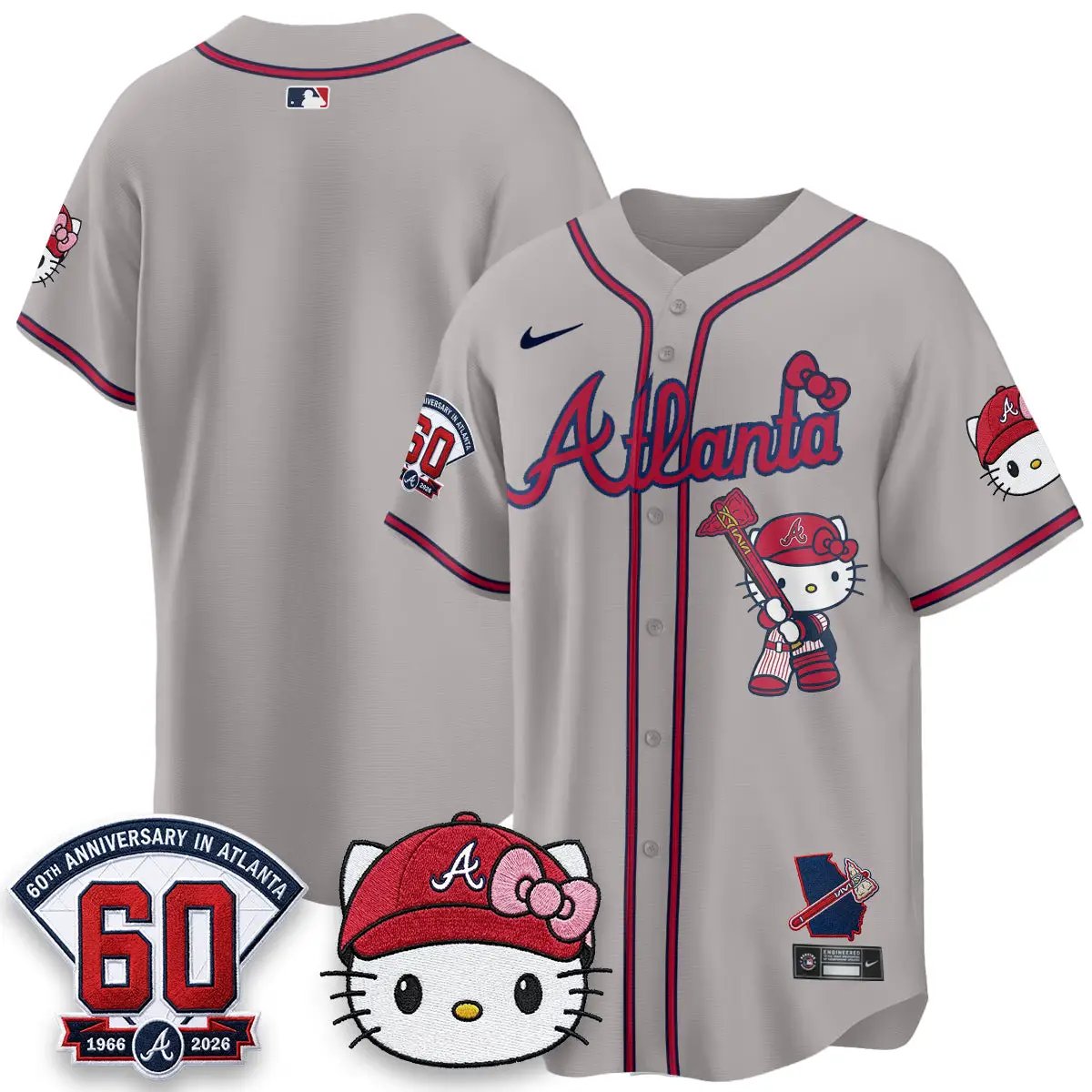 Atlanta Braves x Meow KT 2026 Vapor Limited Jersey - All Stitched by Atlanta Braves