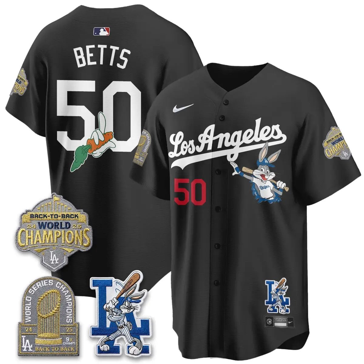 LAD Bunny Vapor Limited Jersey - All Stitched by Los Angeles Dodgers