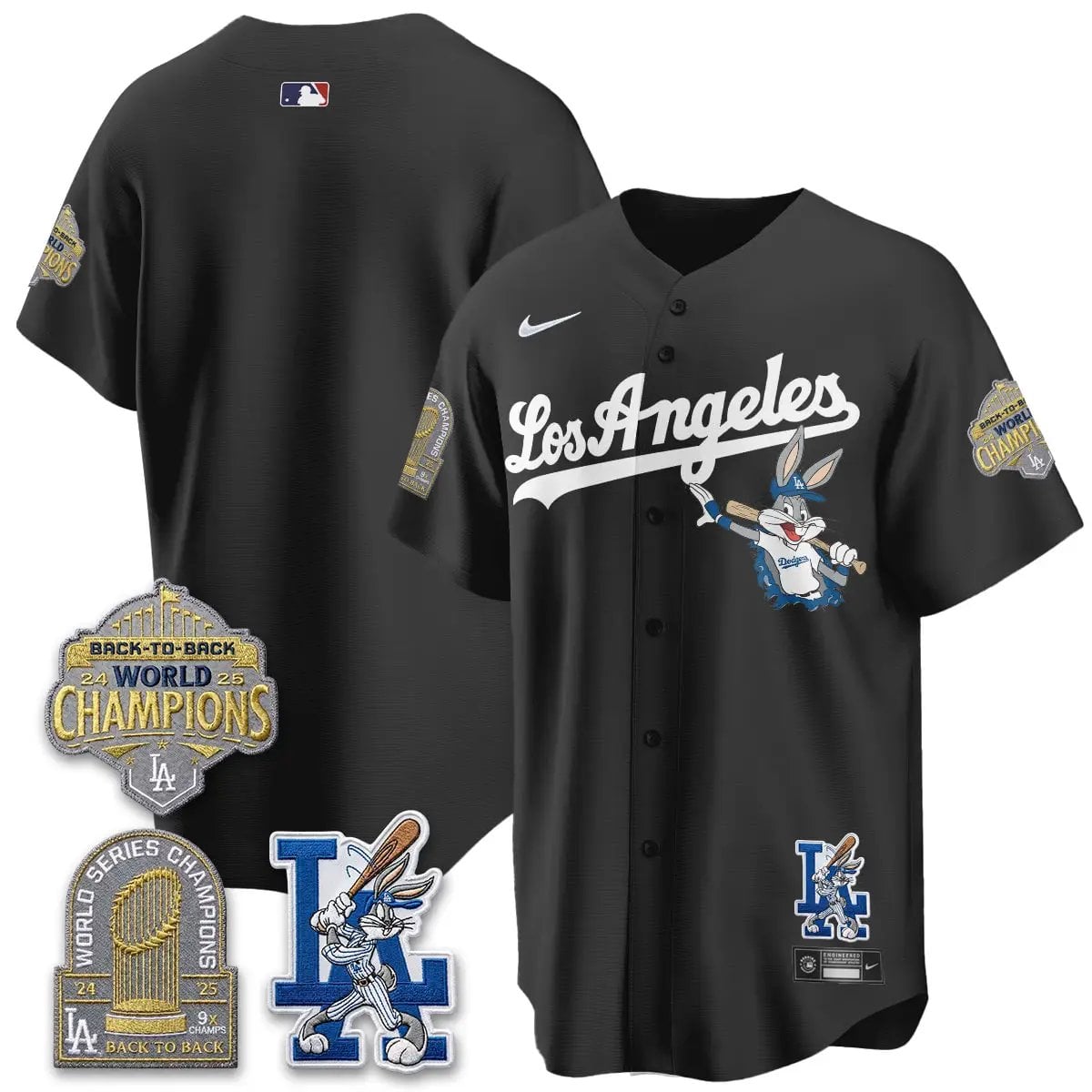 LAD Bunny Vapor Limited Jersey - All Stitched by Los Angeles Dodgers