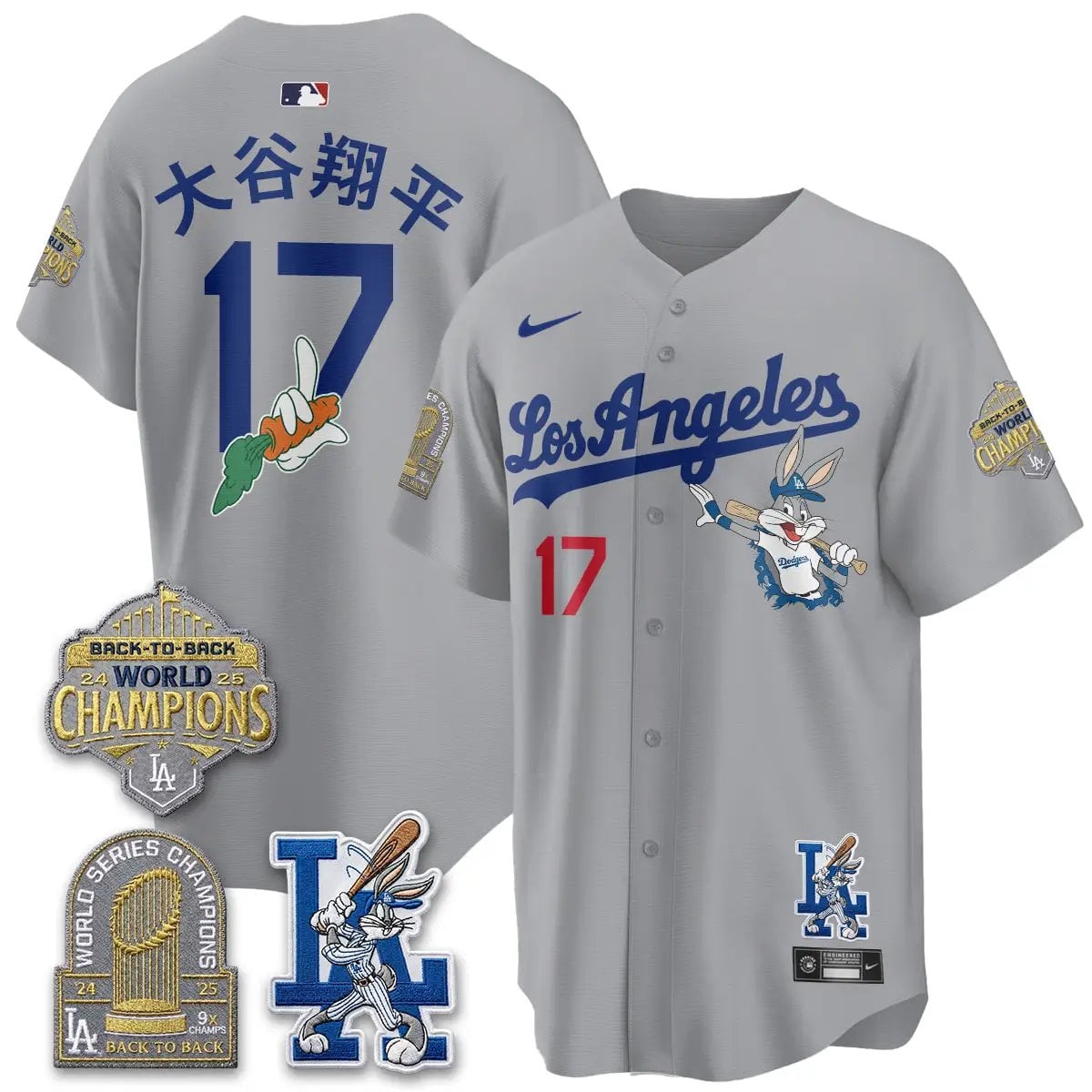 LAD Bunny Vapor Limited Jersey - All Stitched by Los Angeles Dodgers