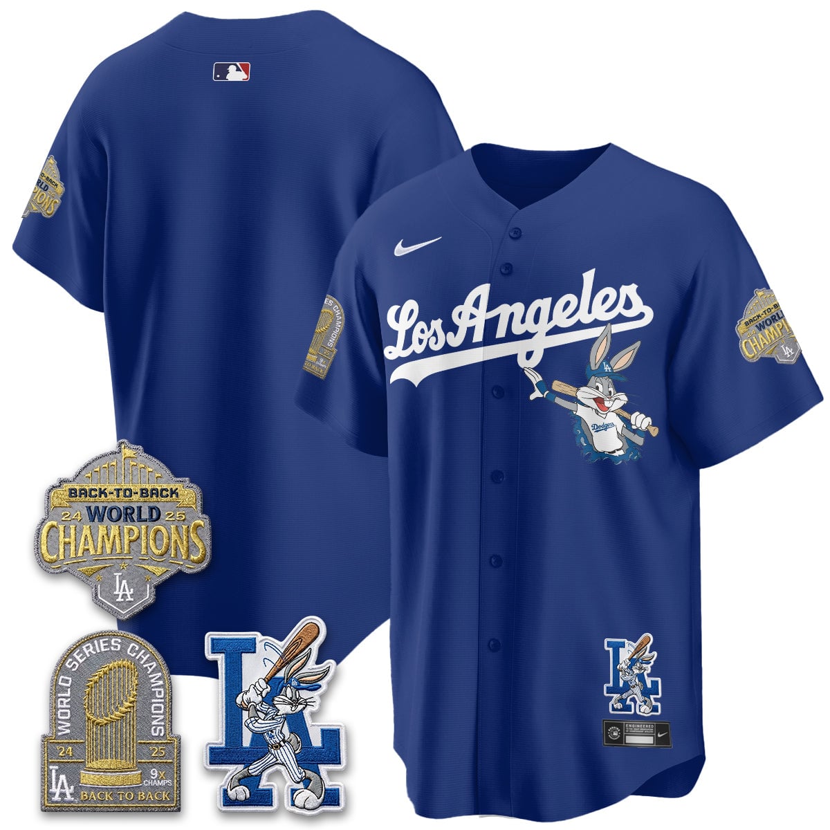 LAD Bunny Vapor Limited Jersey - All Stitched by Los Angeles Dodgers