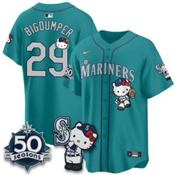 SEA x Meow KT Night Limited Jersey - All Stitched V2 by Seattle Mariners