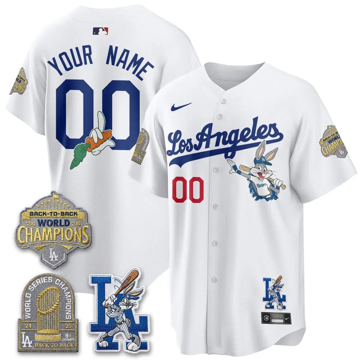 LAD Bunny Vapor Limited Custom Jersey - All Stitched by Los Angeles Dodgers
