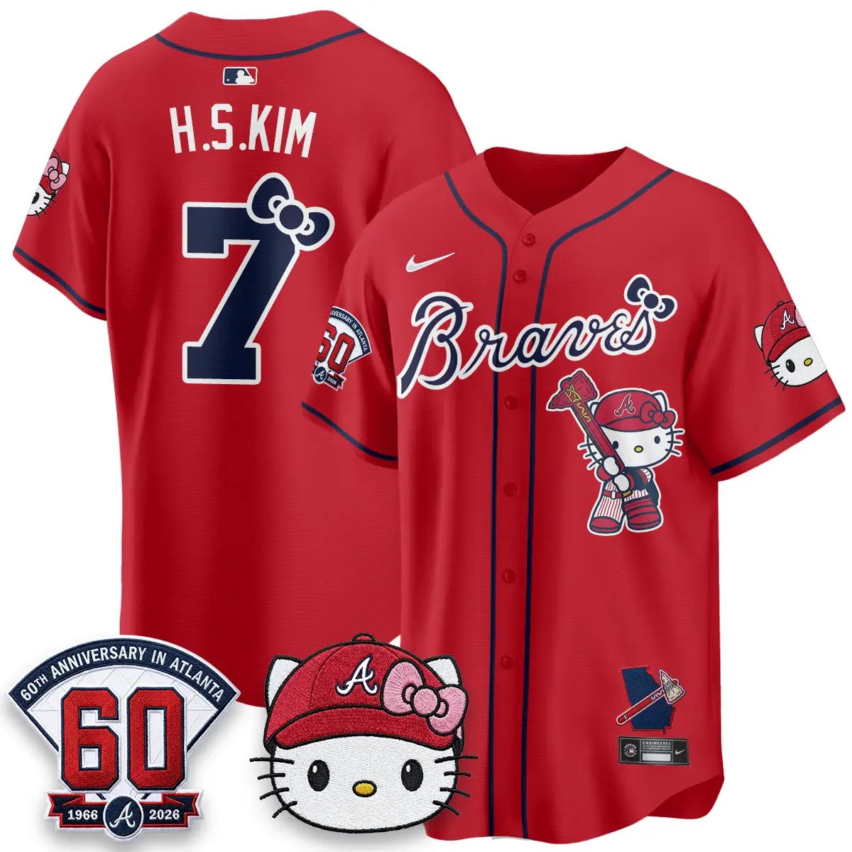 Atlanta Braves x Meow KT 2026 Vapor Limited Jersey - All Stitched by Atlanta Braves