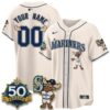 SEA Mascot Custom Jersey - All Stitched by Seattle Mariners