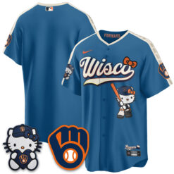 Milwaukee Brewers Meow KT Night Vapor Limited Jersey - All Stitched by Milwaukee Brewers