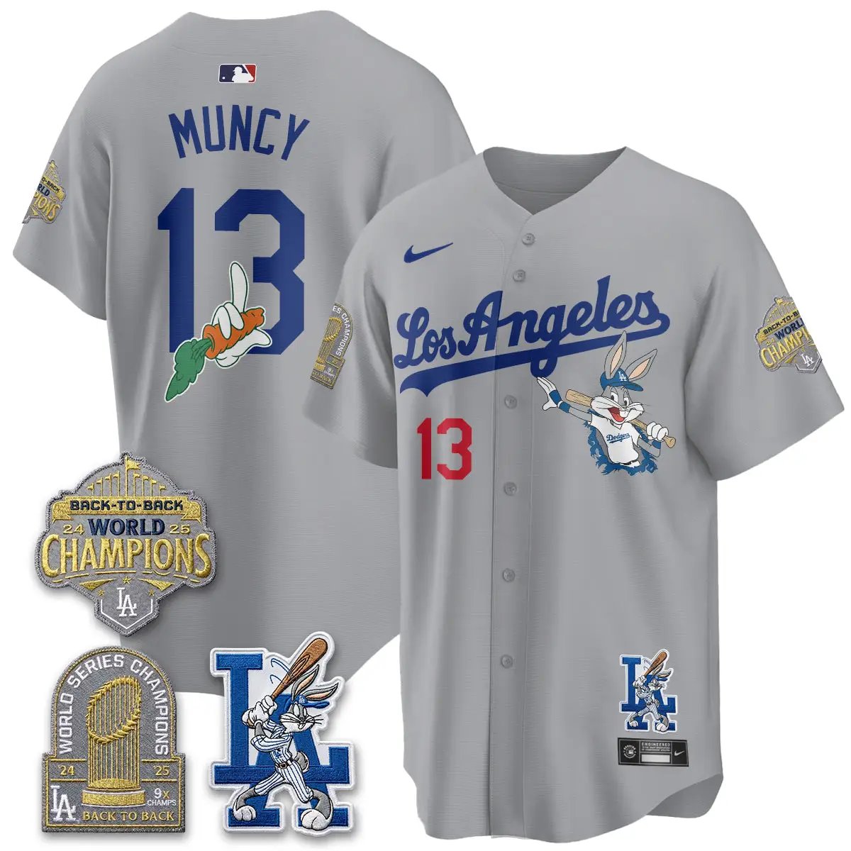 LAD Bunny Vapor Limited Jersey - All Stitched by Los Angeles Dodgers