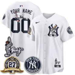 NYY Bunny Vapor Limited Custom Jersey - All Stitched by New York Yankees