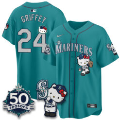 SEA x Meow KT Night Limited Jersey - All Stitched V2 by Seattle Mariners