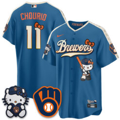 Milwaukee Brewers Meow KT Night Vapor Limited Jersey - All Stitched by Milwaukee Brewers