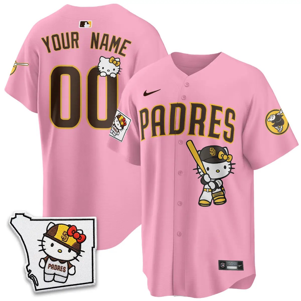 San Diego Padres x Meow KT Vapor Limited Custom Jersey - All Stitched V2 by San Diego Padres