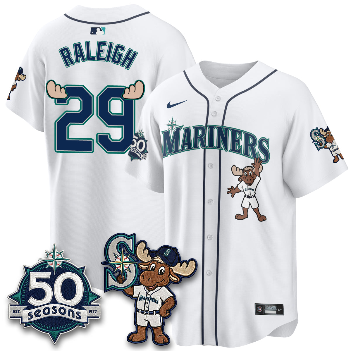 SEA Mascot Jersey - All Stitched by Seattle Mariners