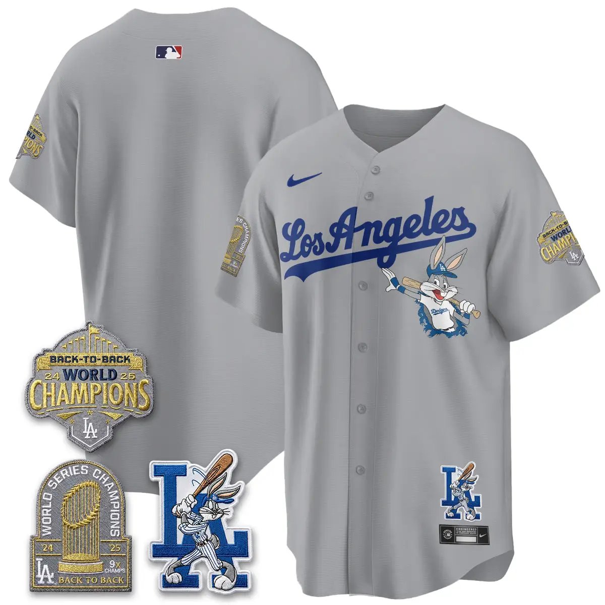 LAD Bunny Vapor Limited Jersey - All Stitched by Los Angeles Dodgers