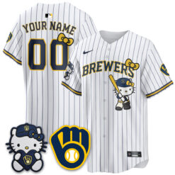 Milwaukee Brewers Meow KT Night Vapor Limited Custom Jersey - All Stitched by Milwaukee Brewers