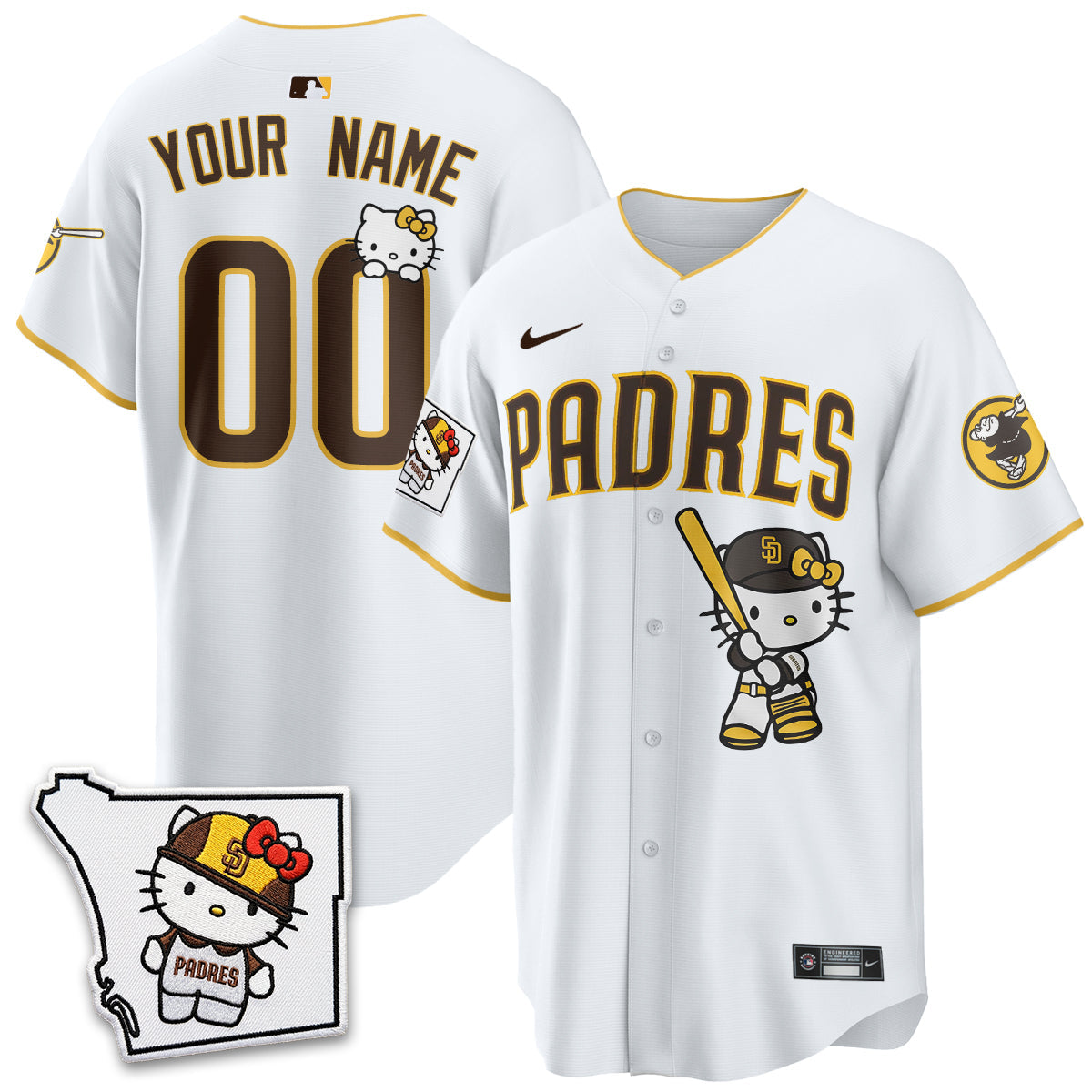 San Diego Padres x Meow KT Vapor Limited Custom Jersey - All Stitched V2 by San Diego Padres