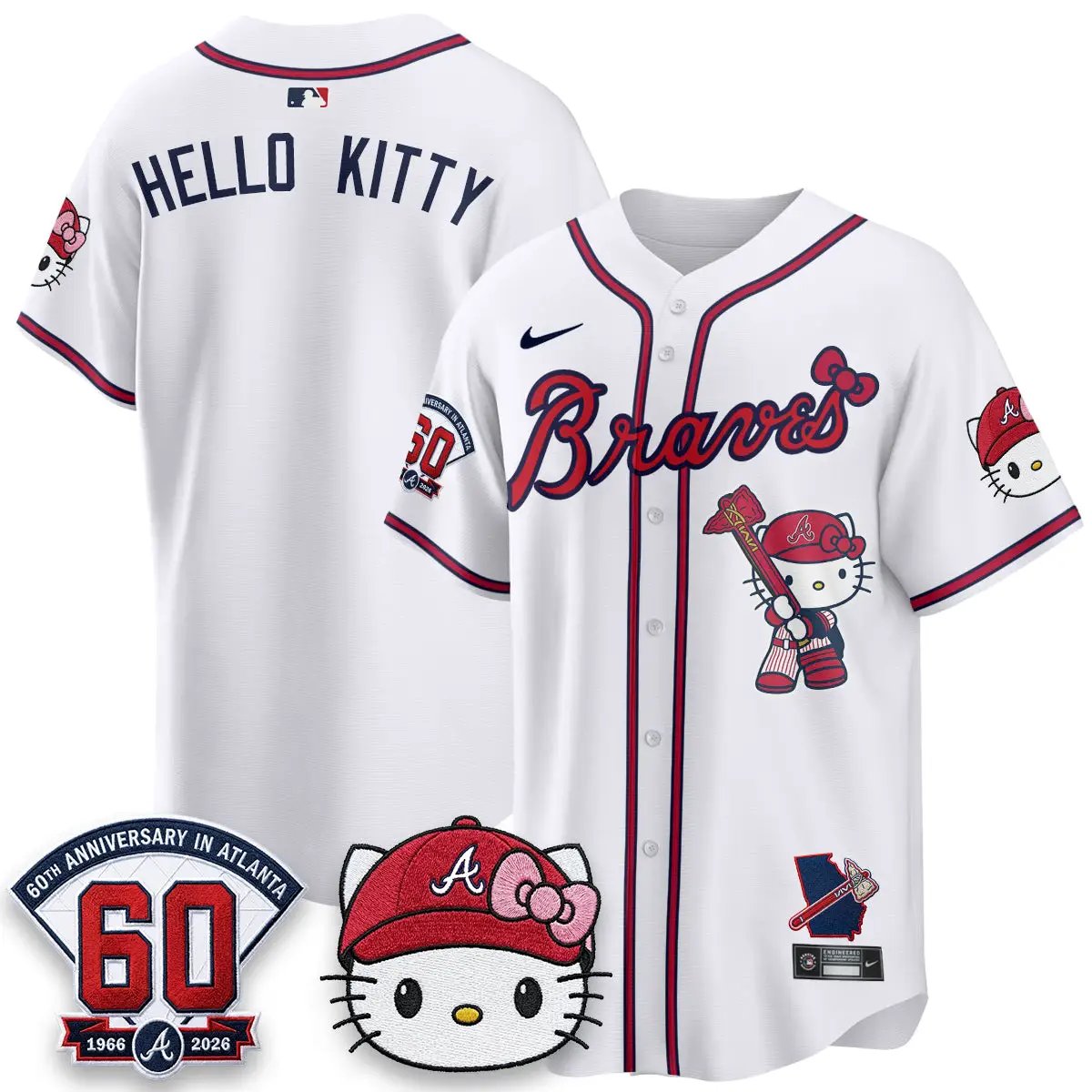 Atlanta Braves x Meow KT 2026 Vapor Limited Jersey - All Stitched by Atlanta Braves