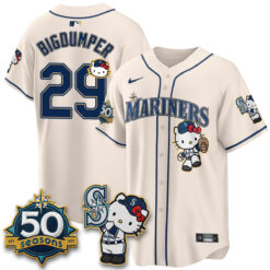 SEA x Meow KT Night Limited Jersey - All Stitched V2 by Seattle Mariners