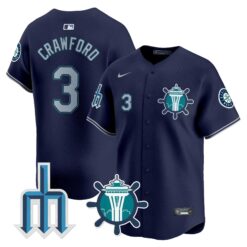 Seattle Mariners Trident Patch Vapor Premier Limited Jersey - All Stitched by Digigearus