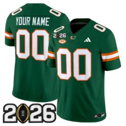 Miami Hurricanes 2026 CFP Final Patch Vapor Limited Custom Jersey - All Stitched by Digigearus