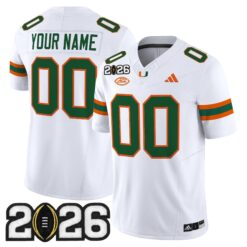 Miami Hurricanes 2026 CFP Final Patch Vapor Limited Custom Jersey - All Stitched by Digigearus