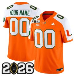 Miami Hurricanes 2026 CFP Final Patch Vapor Limited Custom Jersey - All Stitched by Digigearus