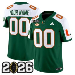 Miami Hurricanes 2026 CFP Final Patch Vapor Limited Custom Jersey - All Stitched by Digigearus