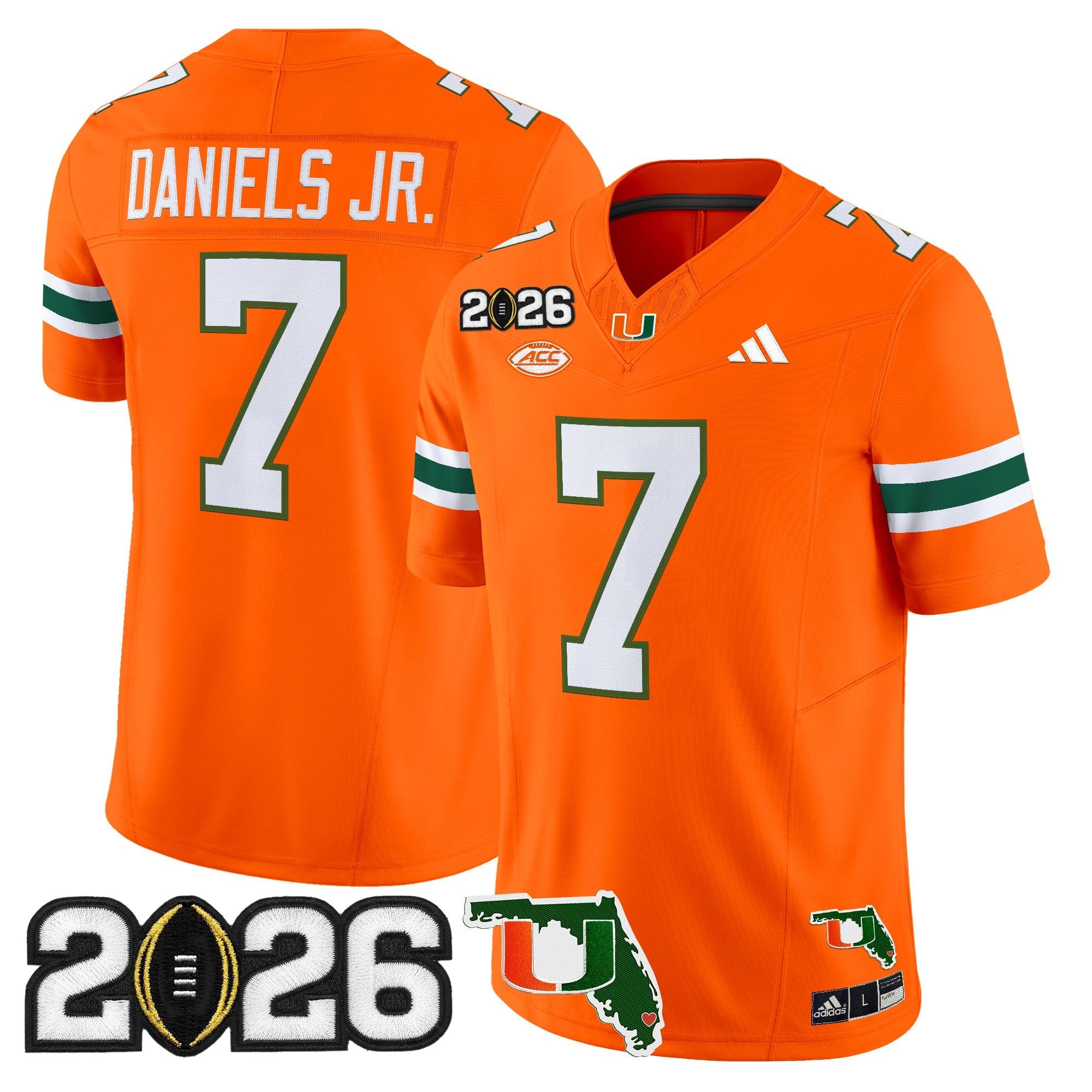 Miami Hurricanes 2026 CFP Final & Florida Patch Vapor Limited Jersey - All Stitched by Digigearus