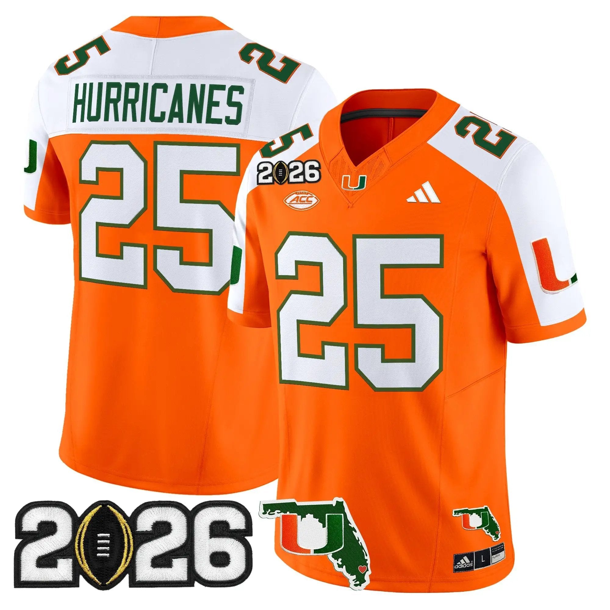 Miami Hurricanes 2026 CFP Final & Florida Patch Vapor Limited Jersey - All Stitched by Digigearus