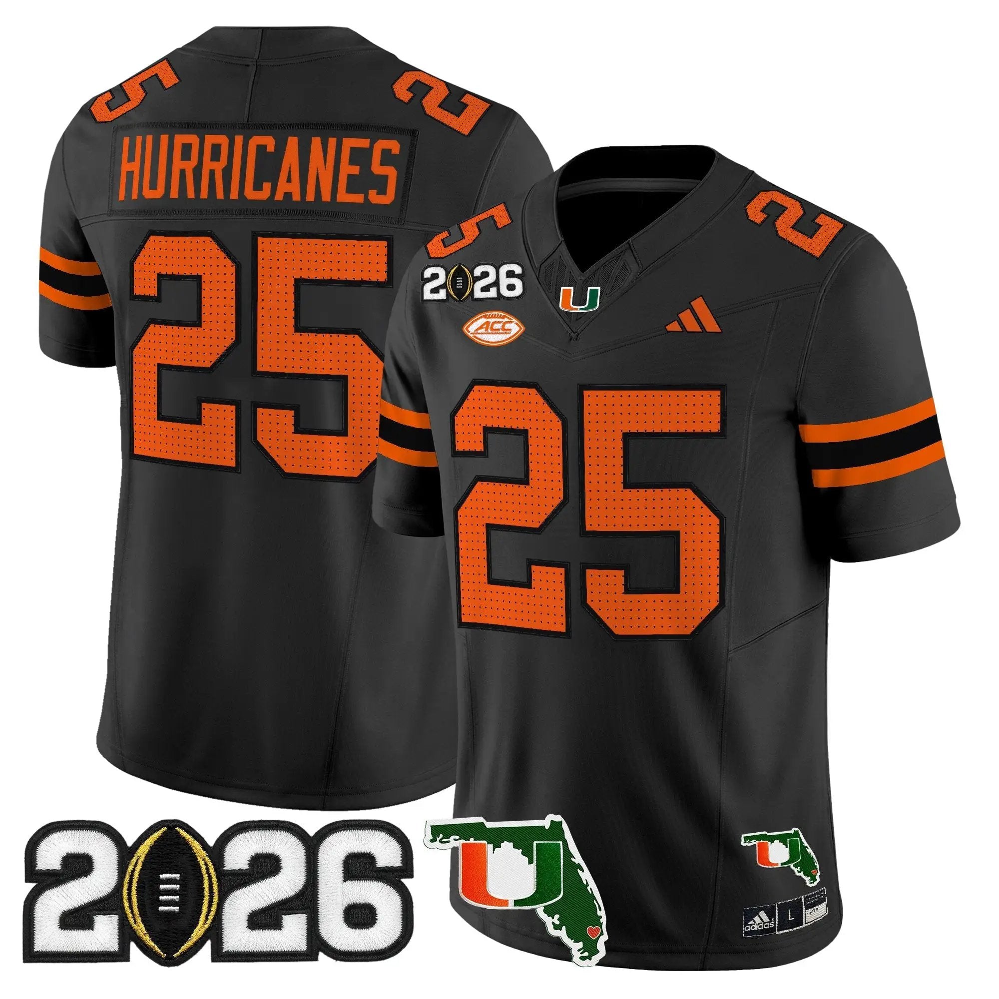 Miami Hurricanes 2026 CFP Final & Florida Patch Vapor Limited Jersey - All Stitched by Digigearus