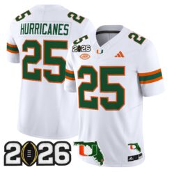 Miami Hurricanes 2026 CFP Final & Florida Patch Vapor Limited Jersey - All Stitched by Digigearus