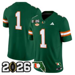Miami Hurricanes 2026 CFP Final & Florida Patch Vapor Limited Jersey - All Stitched by Digigearus