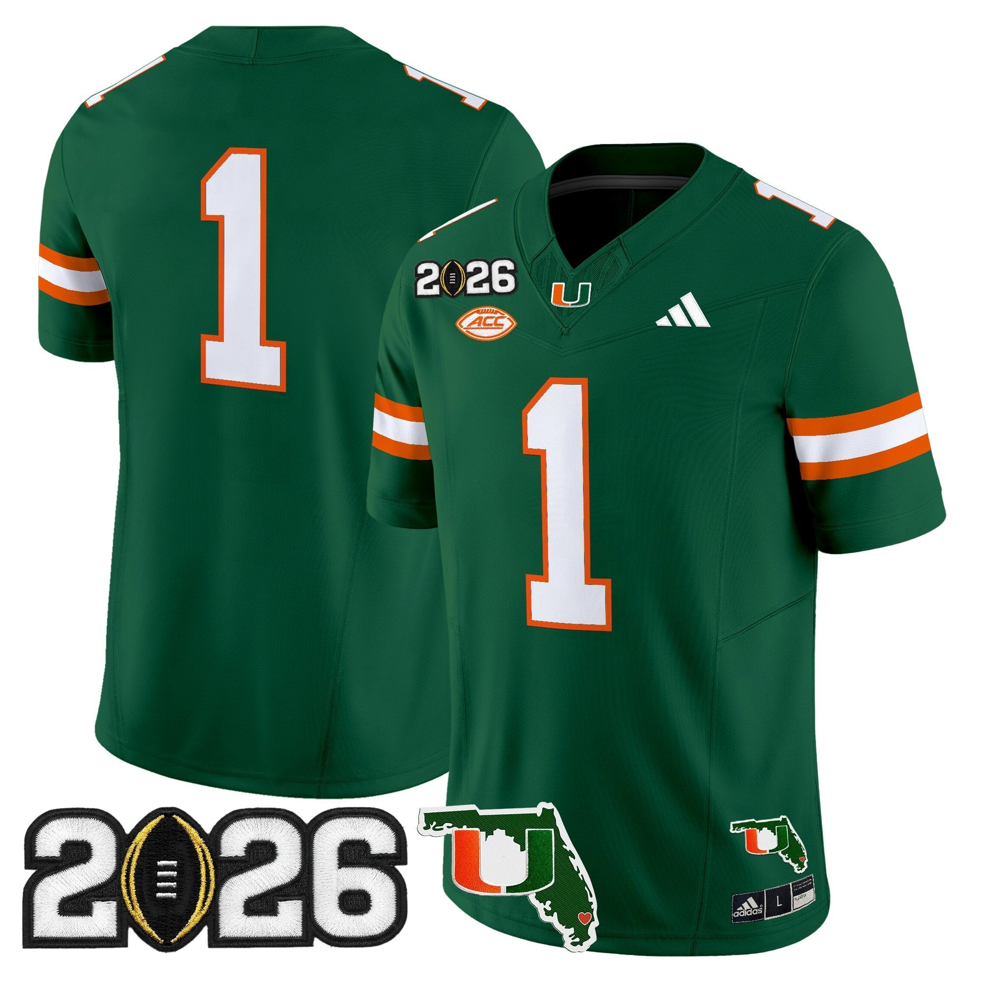 Miami Hurricanes 2026 CFP Final & Florida Patch Vapor Limited Jersey - All Stitched by Digigearus