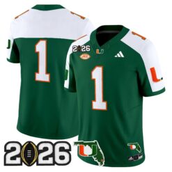 Miami Hurricanes 2026 CFP Final & Florida Patch Vapor Limited Jersey - All Stitched by Digigearus