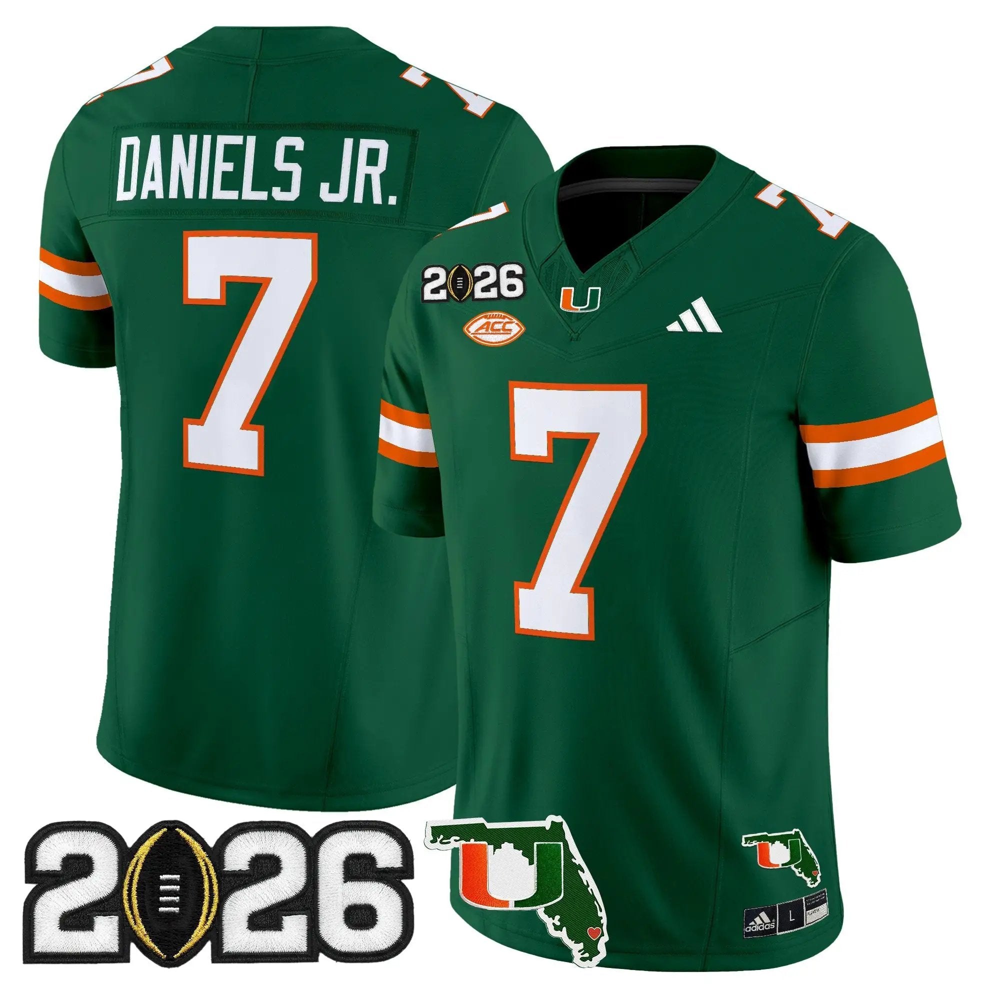 Miami Hurricanes 2026 CFP Final & Florida Patch Vapor Limited Jersey - All Stitched by Digigearus