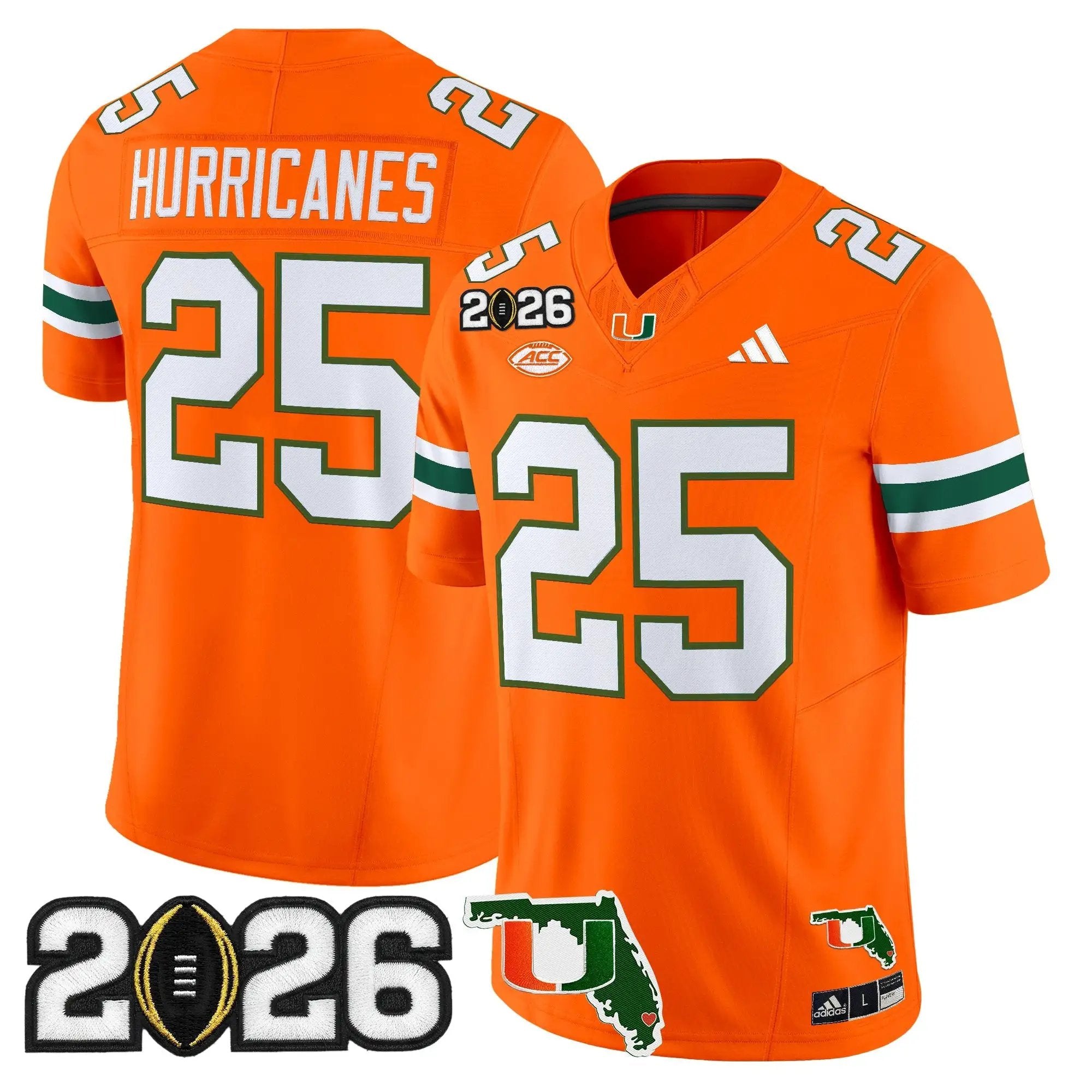 Miami Hurricanes 2026 CFP Final & Florida Patch Vapor Limited Jersey - All Stitched by Digigearus