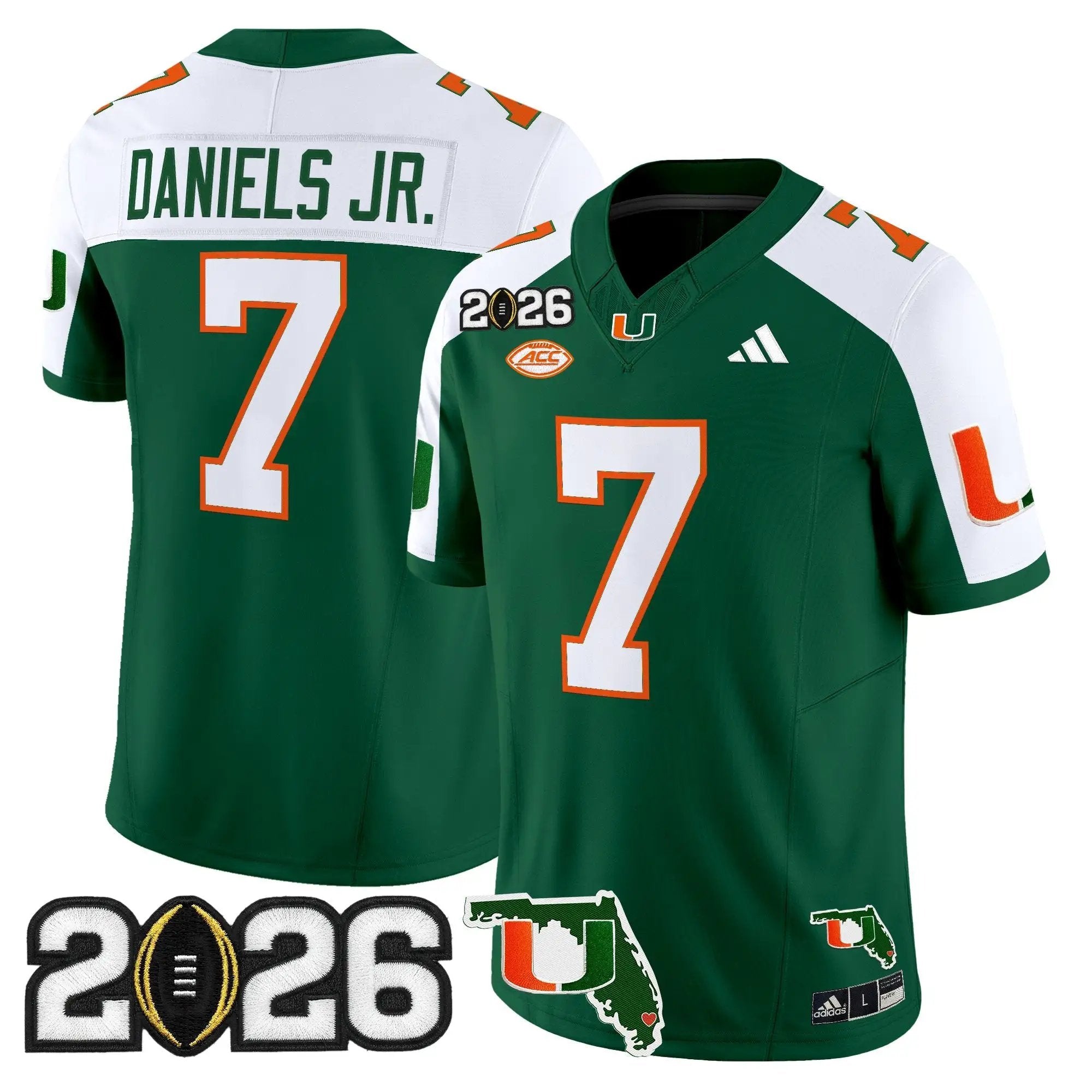 Miami Hurricanes 2026 CFP Final & Florida Patch Vapor Limited Jersey - All Stitched by Digigearus