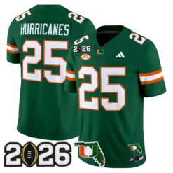 Miami Hurricanes 2026 CFP Final & Florida Patch Vapor Limited Jersey - All Stitched by Digigearus