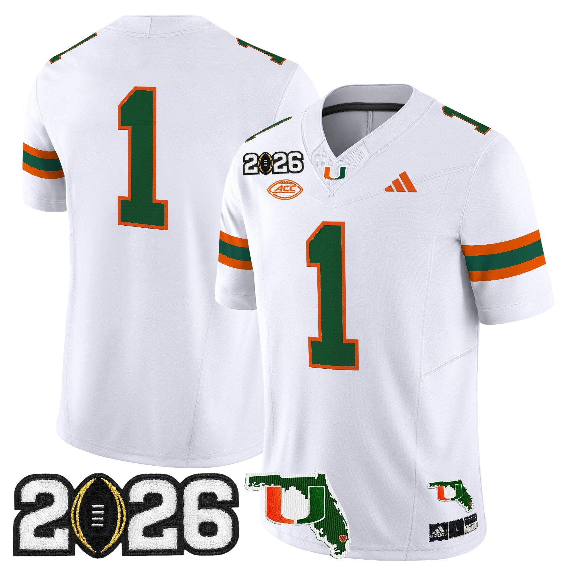 Miami Hurricanes 2026 CFP Final & Florida Patch Vapor Limited Jersey - All Stitched by Digigearus