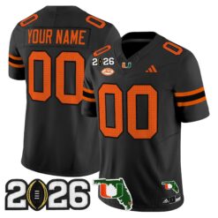 Miami Hurricanes 2026 CFP Final & Florida Patch Vapor Limited Custom Jersey - Stitched by Digigearus