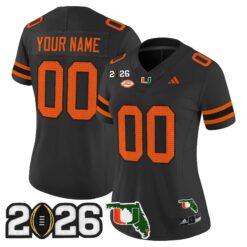 Miami Hurricanes 2026 CFP Final & Florida Patch Vapor Limited Custom Jersey - Stitched by Digigearus