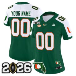 Miami Hurricanes 2026 CFP Final & Florida Patch Vapor Limited Custom Jersey - Stitched by Digigearus