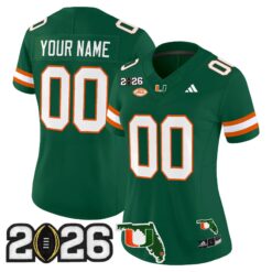 Miami Hurricanes 2026 CFP Final & Florida Patch Vapor Limited Custom Jersey - Stitched by Digigearus