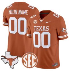 TEX 2026 State Map & SEC Patch Vapor Limited Custom Jersey - Stitched by Digigearus