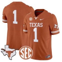 TEX 2026 State Map & SEC Patch Vapor Limited Jersey - Stitched by Digigearus