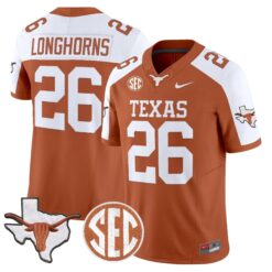 TEX 2026 State Map & SEC Patch Vapor Limited Jersey - Stitched by Digigearus